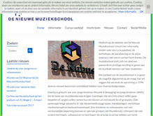 Tablet Screenshot of denieuwemuziekschool.nl